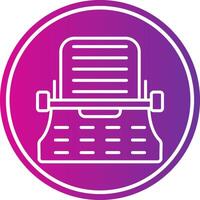 Typing Line Gradient Circle Icon vector