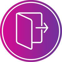 Do Not Go Out Line Gradient Circle Icon vector