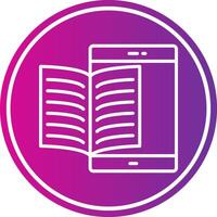 Elearning Line Gradient Circle Icon vector
