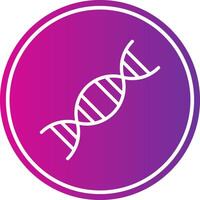 DNA Line Gradient Circle Icon vector