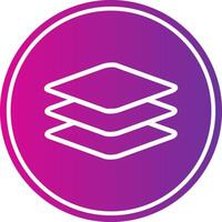 Layers Line Gradient Circle Icon vector