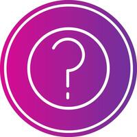 Help Line Gradient Circle Icon vector