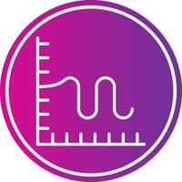 Chart Line Gradient Circle Icon vector