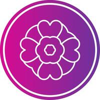 Mint Marigold Line Gradient Circle Icon vector