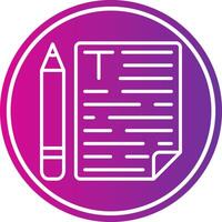 Copywriter Line Gradient Circle Icon vector