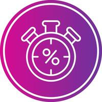 Timer Line Gradient Circle Icon vector