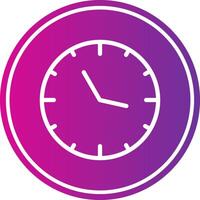 Clock Line Gradient Circle Icon vector