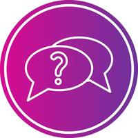 Question Line Gradient Circle Icon vector