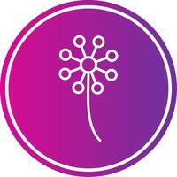 Dandelion Line Gradient Circle Icon vector