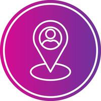 Placeholder Line Gradient Circle Icon vector