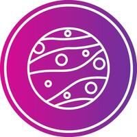 Mars Line Gradient Circle Icon vector