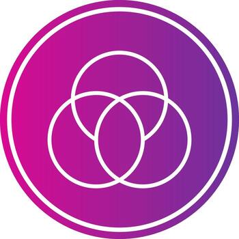 Colour Line Gradient Circle Icon vector