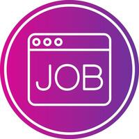 Job Line Gradient Circle Icon vector