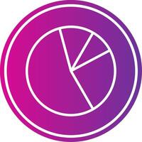 Statistics Line Gradient Circle Icon vector