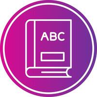 Alphabet Line Gradient Circle Icon vector