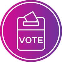 Voting Line Gradient Circle Icon vector