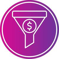Sales Funnel Line Gradient Circle Icon vector