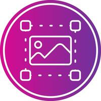 Image Line Gradient Circle Icon vector
