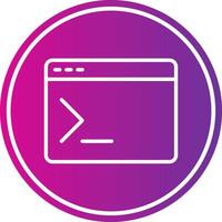 Terminal Line Gradient Circle Icon vector