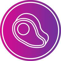 Steak Line Gradient Circle Icon vector