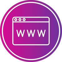 Www Line Gradient Circle Icon vector