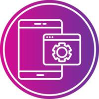 Web Optimization Line Gradient Circle Icon vector