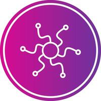 Connections Line Gradient Circle Icon vector