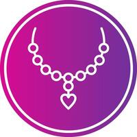 Necklace Line Gradient Circle Icon vector