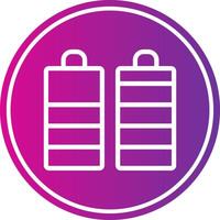 Battery Line Gradient Circle Icon vector