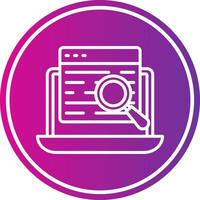 Search Data Line Gradient Circle Icon vector