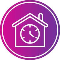 Waiting Line Gradient Circle Icon vector