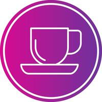 Coffee Line Gradient Circle Icon vector