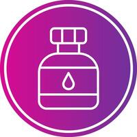 Canteen Line Gradient Circle Icon vector