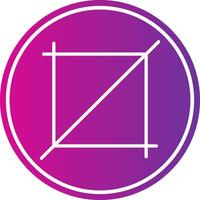 Crop Line Gradient Circle Icon vector