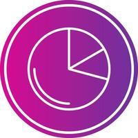 pie chart Line Gradient Circle Icon vector