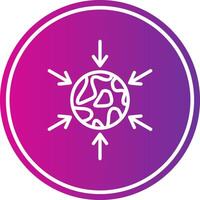 Gravity Line Gradient Circle Icon vector