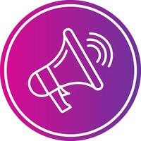 Mega Phone Line Gradient Circle Icon vector