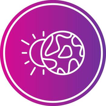 Eclipse Line Gradient Circle Icon vector