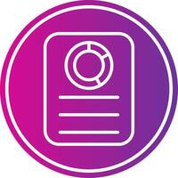 Pie Chart Line Gradient Circle Icon vector