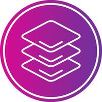 Layers Line Gradient Circle Icon vector
