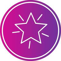 Star Line Gradient Circle Icon vector