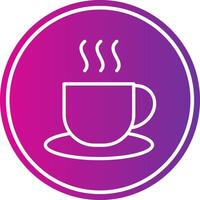 Coffee Cup Line Gradient Circle Icon vector