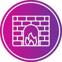 Firewall Line Gradient Circle Icon vector