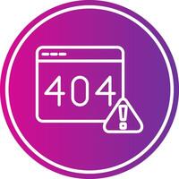Error404 Line Gradient Circle Icon vector