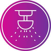 Sprinkler Line Gradient Circle Icon vector