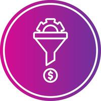 Conversion Line Gradient Circle Icon vector