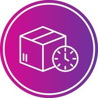 Delivery Time Line Gradient Circle Icon vector