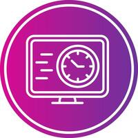 Fast Time Line Gradient Circle Icon vector