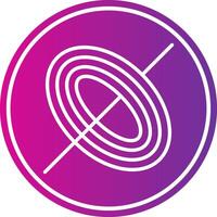 Black Hole Line Gradient Circle Icon vector
