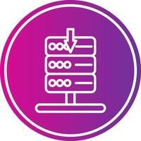 Server Down Line Gradient Circle Icon vector